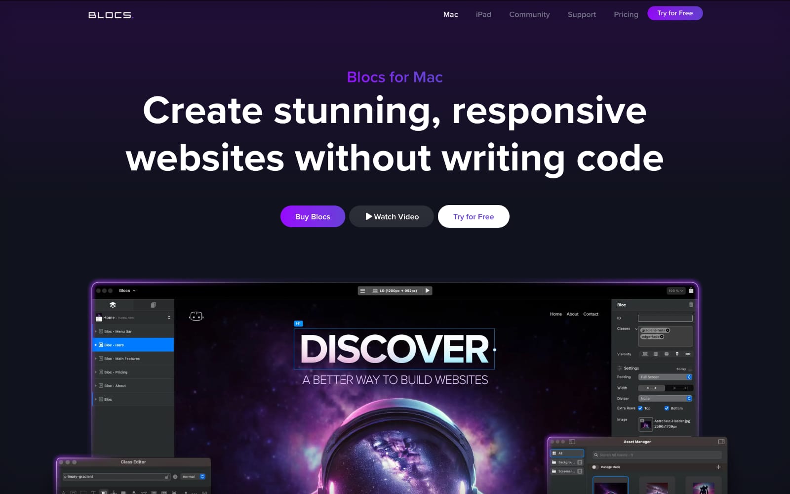Blocs website builder